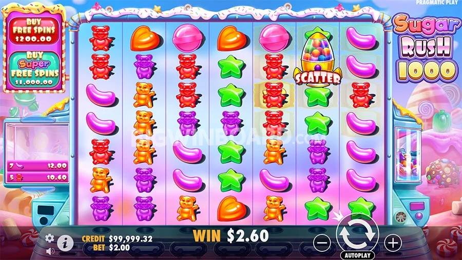 Sugar Rush 1000 — Hauptbildschirm